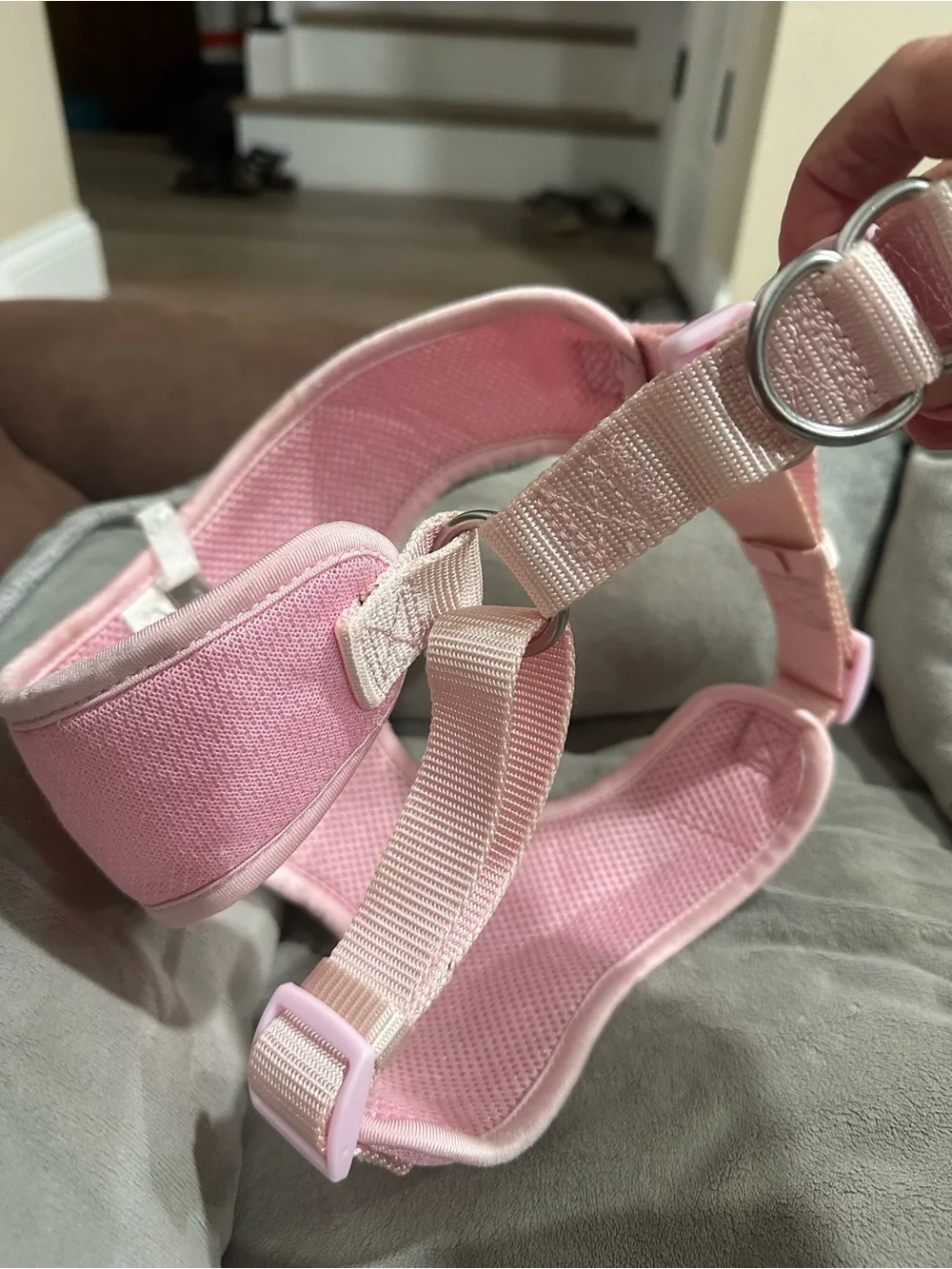 “Top Paw”Soft Pink Padded Dog Harness